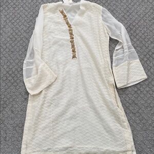 Cream agha noor shirt